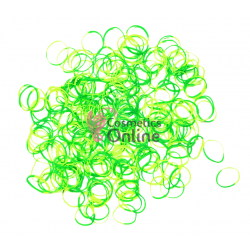 Elastice pentru codite de par, set 200 bucati RT024 Verde-Galben